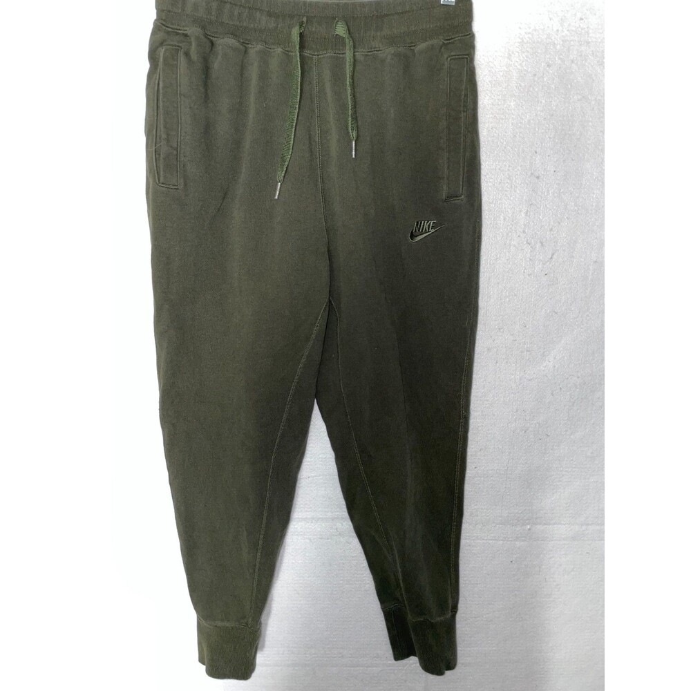 Mens Nike Fleece Joggers Military Green Sweatpants Pants Size M